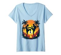 Mujer Muay Thai Fighters Kickboxing Artes Marciales Hombres Mujeres Niños Camiseta Cuello V