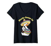 Mujer Mucho Goose-to Funny Dad Joke Spanish Me Goose-ta Pun Fans Camiseta Cuello V
