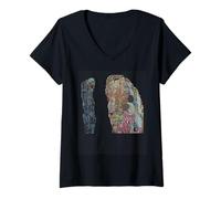 Mujer Muerte y Vida de Gustav Klimt (1916) Camiseta Cuello V