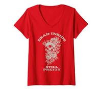 Mujer MUERTO DENTRO TODAVÍA BONITO Camiseta Cuello V