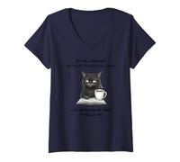 Mujer Muévete a un Ritmo Glacial, Sabes Que me emociona Gato Molesto Camiseta Cuello V
