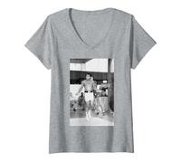 Mujer Muhammad Ali Campeón del Mundo Boxer entrena Montañas Catskill Camiseta Cuello V