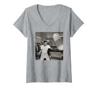 Mujer Muhammad Ali Cassius Clay Boxing Leyenda En Entrenamiento 1966 Camiseta Cuello V
