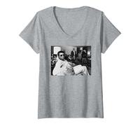 Mujer Muhammad Ali Champion Boxer con su séquito 1978 Camiseta Cuello V