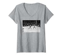 Mujer Muhammad Ali Joe Frazier Boxeo Lucha Del Siglo MSG Camiseta Cuello V
