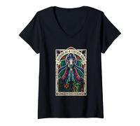Mujer Mujer de cierta Rabia Feminismo Arte Manchado Mujeres Derecho Camiseta Cuello V