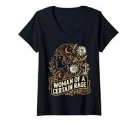 Mujer Mujer de cierta Rabia Feminismo Nuevo Arte Mujeres Derecho Camiseta Cuello V