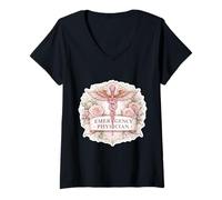 Mujer Mujer Médico de urgencias Emergentólogo ER Médico Mujer Camiseta Cuello V