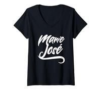 Mujer Mujer niñas Idea de Regalo Divertido Humor Nombre para Marie José Camiseta Cuello V