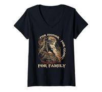 Mujer Mujer vikinga, Honor Glory Family, Mujer vikinga, Doncella Camiseta Cuello V