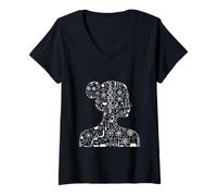 Mujer Mujeres en Ciencias Maestros Científicos Apreciación Química Camiseta Cuello V