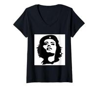 Mujer Mujeres Revolucionarias, Revolución, Cuba, La Habana Camiseta Cuello V