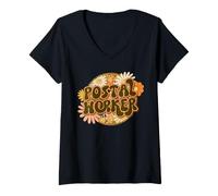 Mujer Mujeres Trabajador Postal Servicio de Entrega de Correo Oficina de Correos Señora Camiseta Cuello V