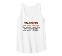 Mujer Mum Warning Rap Lyrics Strong Language Adult Humour Mothers Camiseta sin Mangas