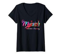 Mujer Munich Germany | Vacation Travel Camiseta Cuello V