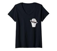 Mujer Murciélago japonés Chibi - Spooky Kawaii Halloween Camiseta Cuello V