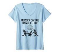 Mujer Murder On The Dance Floor Funny Crow Dancing Disco Hombres Mujeres Camiseta Cuello V
