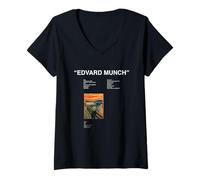 Mujer Museo de Arte Gráfico Moderno Edvard Munch The Scream Camiseta Cuello V