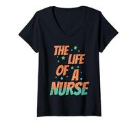 Mujer Music Show Fans The Life of A Nurse Camiseta Cuello V