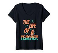 Mujer Music Show Fans The Life of A Teacher Camiseta Cuello V