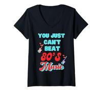 Mujer Música de los 80 Me encantan los ochenta Camiseta Cuello V