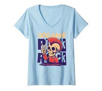 Mujer Música - Dios Salve al Punk Rock Camiseta Cuello V