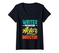 Mujer Musical Lover Escritor Productor Actor Director Camiseta Cuello V