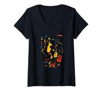 Mujer Músicos de Orquesta Animal Jazz Band Camiseta Cuello V