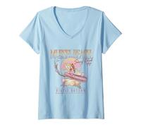 Mujer Mussel Beach Surf Club Vintage Bikini Bottom Scene Cartoon Camiseta Cuello V