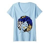 Mujer My Ancestors Wildest Dreams Mujer Azul Negro Chica Magia Camiseta Cuello V