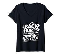 Mujer My Back Hurts from Carrying This Team Gamer Rage Team - Camiseta Cuello V