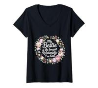 Mujer My Bestie Is The Longest Relationship I've Had - Camiseta Cuello V