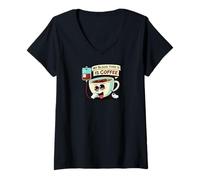 Mujer My Blood Type Is Coffee Funny Caffeine Lover Design Camiseta Cuello V