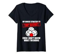Mujer My Bocce Strategy Petanque Bocce - Juego de Bocce Camiseta Cuello V
