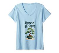 Mujer My Bonsai Is My Therapist Plant Lover Camiseta Cuello V