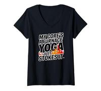 Mujer MY CORE'S A Furnace Just Stokes IT Camiseta Cuello V