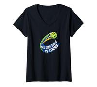 Mujer My Dink Game Is Strong Pickleball Player Design Camiseta Cuello V
