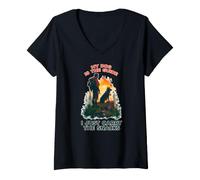 Mujer MY Dog IS The Guide I Just Carry The Snacks Camiseta Cuello V