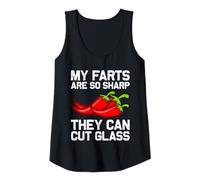 Mujer My farts are so sharp they can cut glass pups pedos Camiseta sin Mangas
