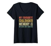 Mujer My Favorite Childhood Memory is my Back Not Hurting Camiseta Cuello V