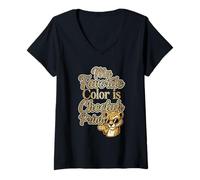 Mujer My Favorite Color is Cheetah Print Sassy Leopard Animal Camiseta Cuello V
