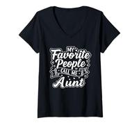 Mujer My Favorite People Call Me Aunt Women Grandma Mothers Day Camiseta Cuello V