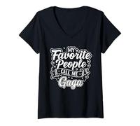 Mujer My Favorite People Call Me Gaga Women Grandma Mothers Day Camiseta Cuello V