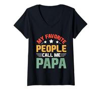 Mujer My Favorite People Call Me Papa Father's Day For Papa Camiseta Cuello V