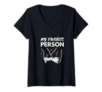 Mujer My Favorite Person - Romantic Love Design Camiseta Cuello V