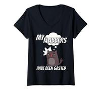 Mujer My Flabbers Have Been Gasted | Funny Surprised Cat Meme Tee Camiseta Cuello V