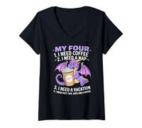 Mujer My Four Moods Describe Life Perfectly Camiseta Cuello V
