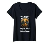 Mujer MY House Smells Like A Hug Fresh from The Oven Camiseta Cuello V