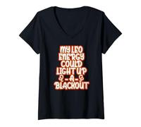 Mujer MY Leo Energy Could Light UP A Blackout Camiseta Cuello V