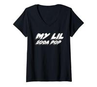 Mujer My Lil Soda Pop | Una Bebida refrescante Fresca Camiseta Cuello V